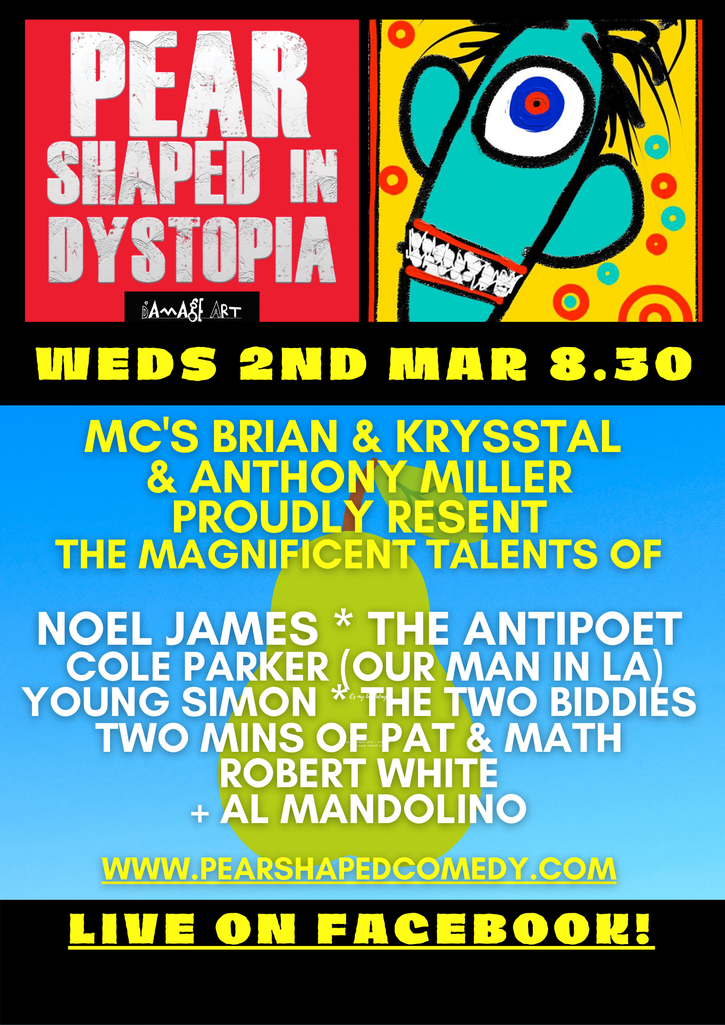 Pear Shaped in Dystopia Flyer Ep26